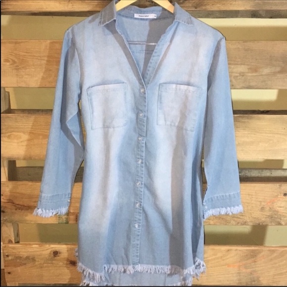 Ginas Light Denim Dress - Picture 3 of 4